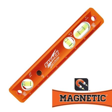 SWANSON TOOL 9" Lighted Savage(with 2 Energizer batteries), with Neodymium Magnets TLL049M